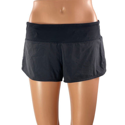 Lululemon Speed Up Black High Rise Workout Yoga Gym Athletic Running Shorts Sz 6