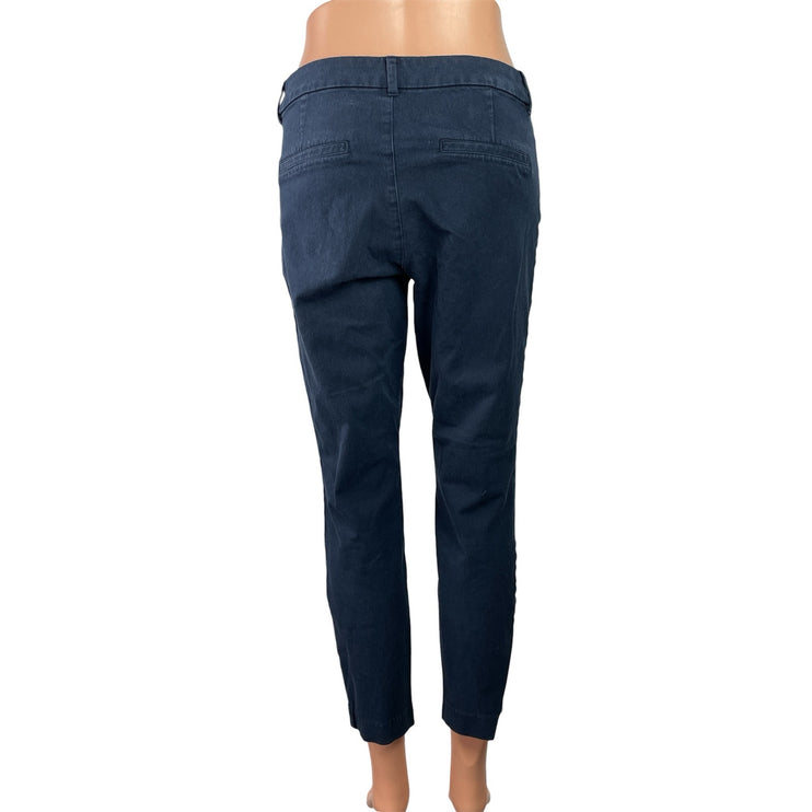 Old Navy Pixie Women's Navy Blue High Rise Tapered Cropped Trousers Pants Size 6