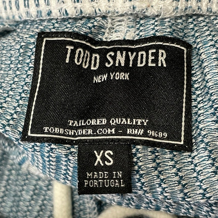 Todd Snyder Women's Blue Striped Zip Hem High Rise Tapered Trousers Pants XS