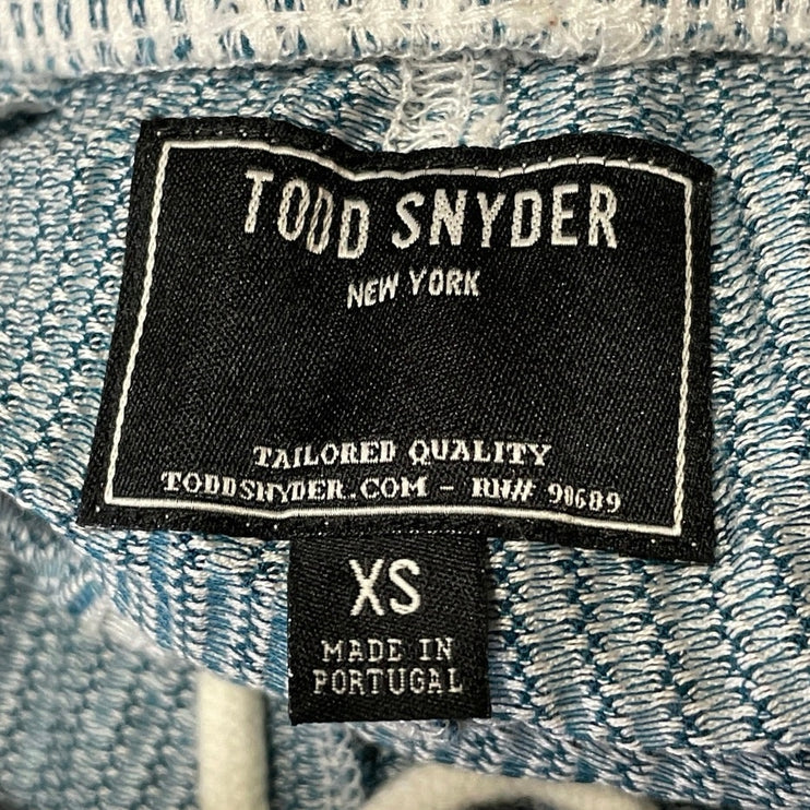 Todd Snyder Women's Blue Striped Zip Hem High Rise Tapered Trousers Pants XS