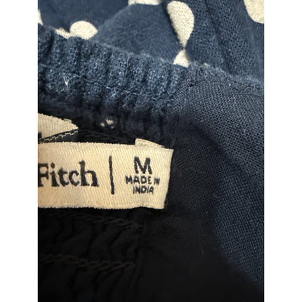 Abercrombie & Fitch Blue White Polka Dots Sleeveless Ruffle Mini Tank Dress Sz M