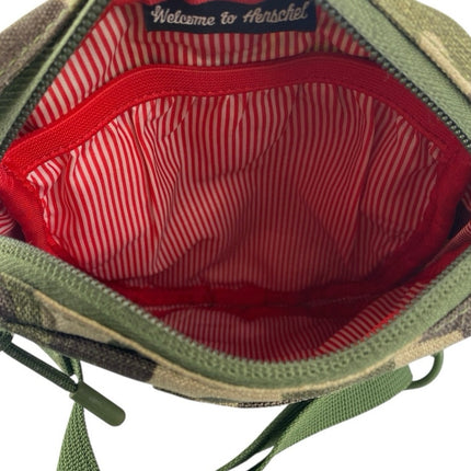 Herschel Supply Co. Cruz Green Army Military Camo Crossbody Zip Handbag Small
