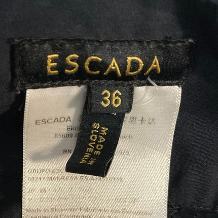 Escada Women's Black Wrap High Waist Ruffles Midi Maxi Flared A-Line Skirt 36