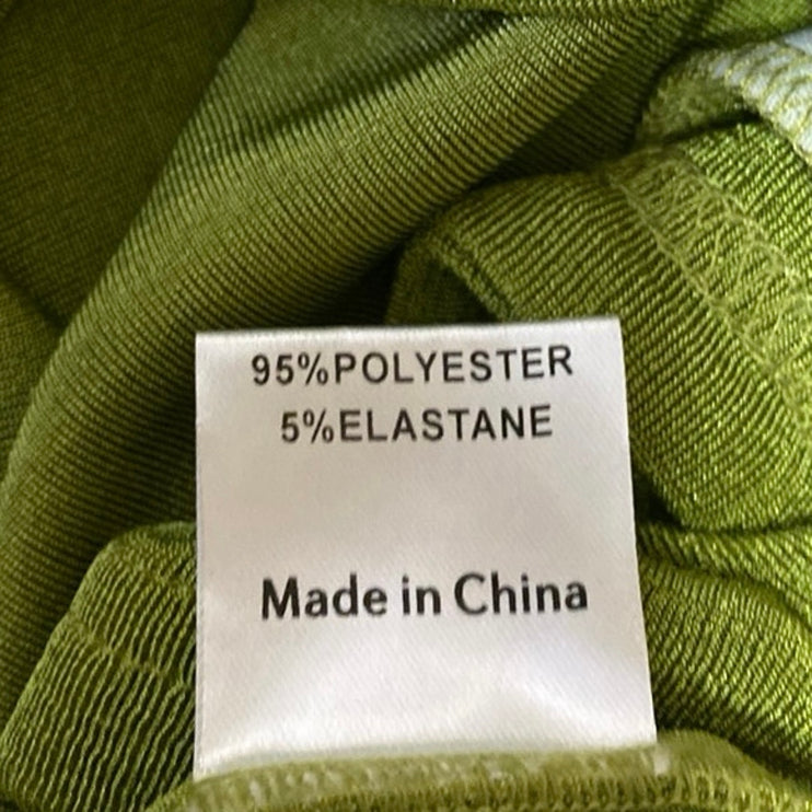 Princess Polly Womens Green Button Down Short Sleeve Shirt Top & Skirt Set Sz 6