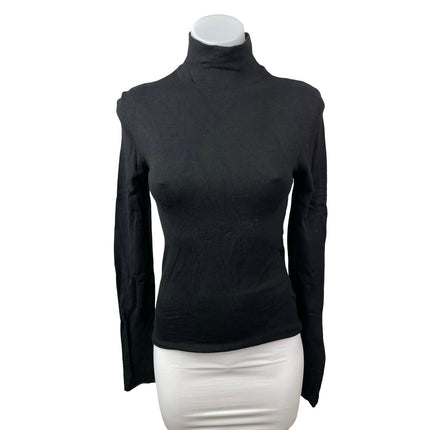 Zara Women's Black Turtle Neck Long Sleeve Slim Sweater Basic Tee T-Shirt Top S
