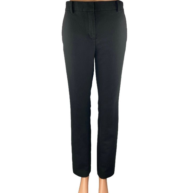 Ann Taylor Women's Black Mid Rise Straight Leg Slim Trousers Dress Pants Size 4