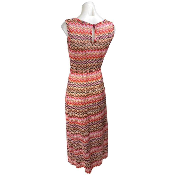 Anthropologie En Saison Multicolor Striped Abstract Sleeveless Blouson Dress M