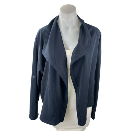 Max Studio Women's Navy Blue Long Sleeve Cardigan Open Blazer Jacket Size XL