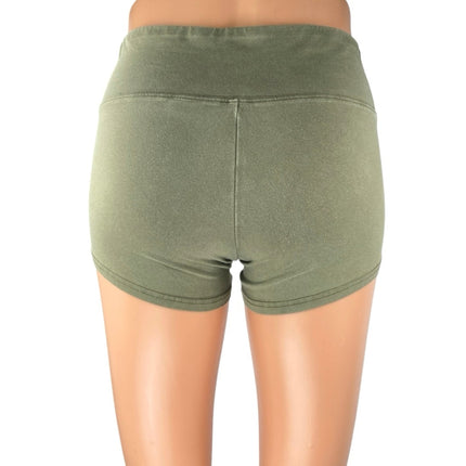 Aritzia TNA Women's Green Low Rise Activewear Fitness Yoga Gym Biker Shorts Sz S