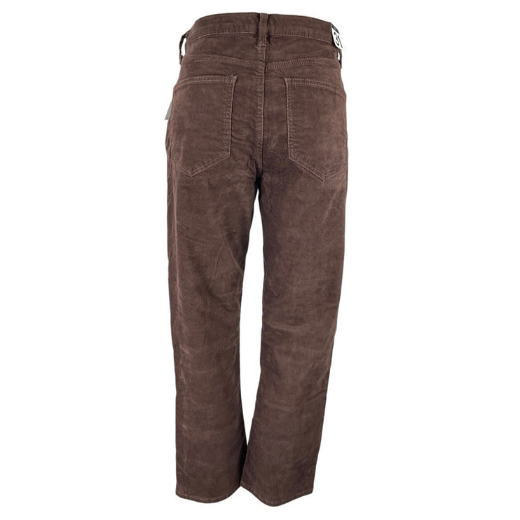 NEW GAP Women's Brown Corduroy High Rise Barrel Carrot Tapered Trousers Pants 31