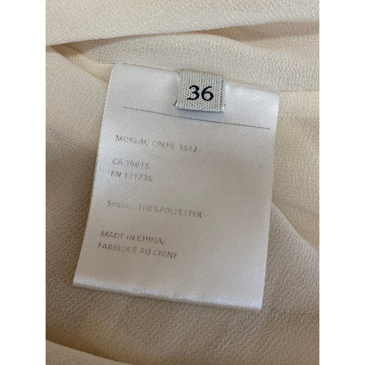 Acne Women's Light Beige Short Sleeve Tie Waist Mini Day Shift T-Shirt Dress 36