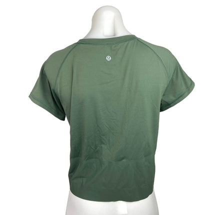 Lululemon Green Crew Neck Short Sleeve Basic Simple Workout T Shirt Top Size M