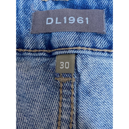 DL1961 Women's Blue Distressed High Waist Frayed Hem Cut Off Denim Shorts Sz 30