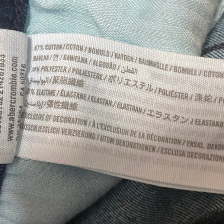 Abercrombie & Fitch Simone Blue High Rise Super Skinny Denim Jeans Pants Size 27