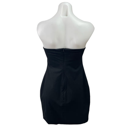 By The Way Black Sleeveless Strapless Mini Bodycon Bandeau Tube Tank Dress Sz S