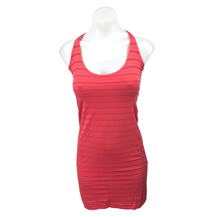 Zara Pink Sleeveless Eyelet Embroidered Cami Camisole Mini Bodycon Tank Dress S