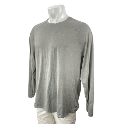 YPB Your Personal Best Men's Gray Long Sleeve Crew Neck T Shirt Tee Top Size XL