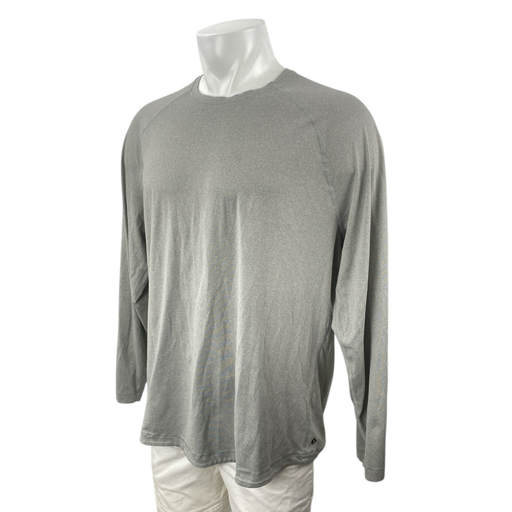 YPB Your Personal Best Men's Gray Long Sleeve Crew Neck T Shirt Tee Top Size XL