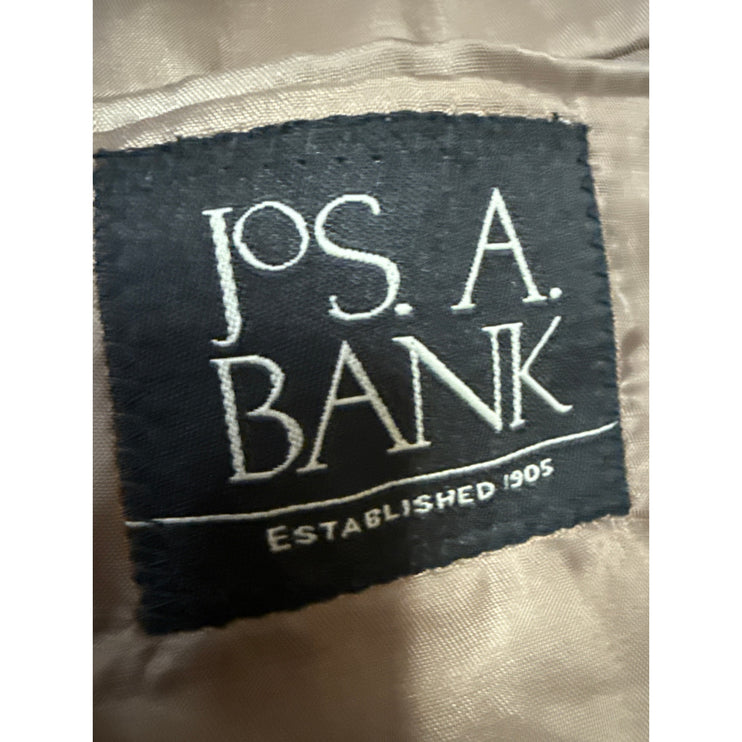 Jos. A. Bank Men's Brown Plaid Silk Wool Linen Sports Coat Blazer Jacket Size L