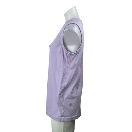 Lululemon All Yours Organic Cotton Purple Lilac Ribbed Crew Neck Tank Top Size S