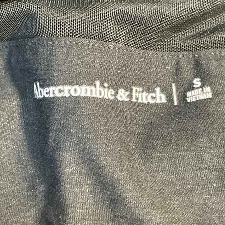 Abercrombie & Fitch Black Mesh Long Sleeve Off The Shoulder Blouse Top Size S
