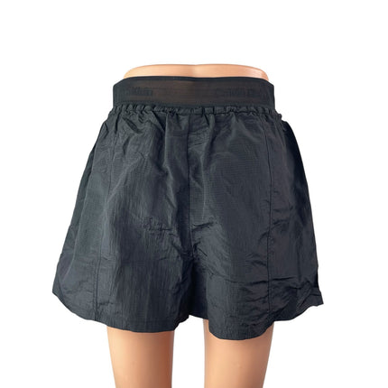 Calvin Klein Women's Black High Rise Drawstring Activewear Running Shorts Size S