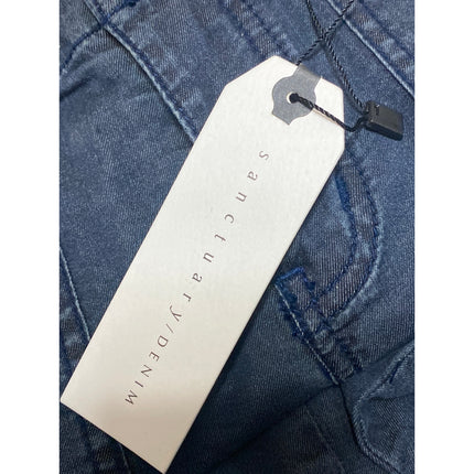 NEW Sanctuary Women's Blue Mid Rise Tapered Cropped Jogger Denim Jeans Size 26