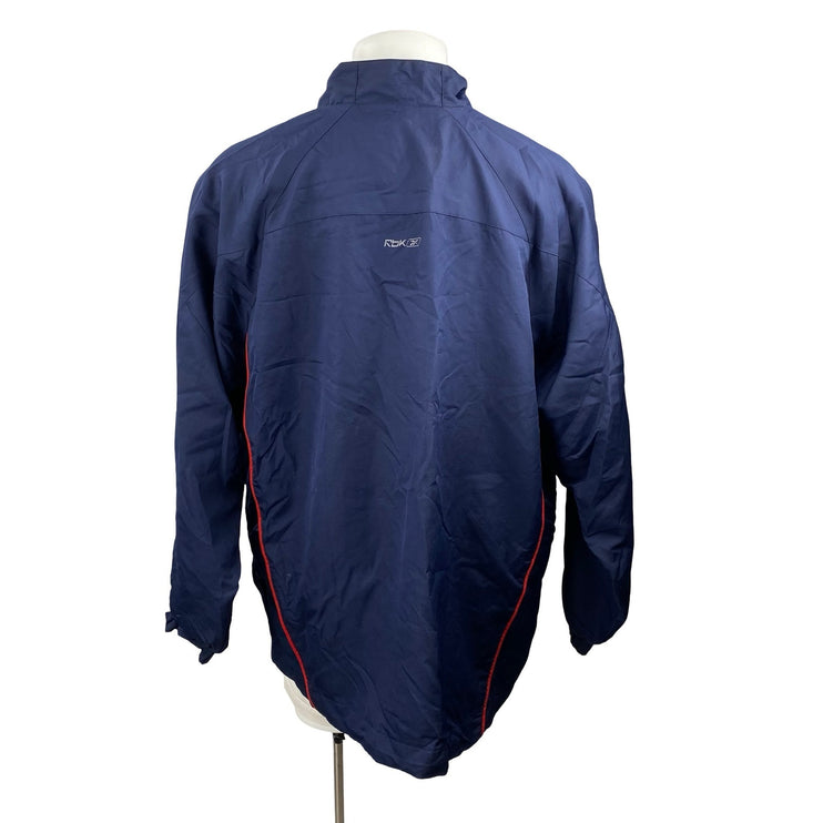 Reebok NHL Columbus Blue Hockey Men's Navy Blue 1/4 Zip Performance Jacket 2XL