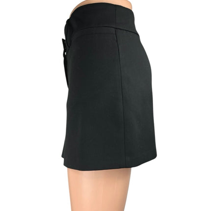 Zara Women's Black High Waisted Stretch Zip Casual Mini Pencil Skirt Size S