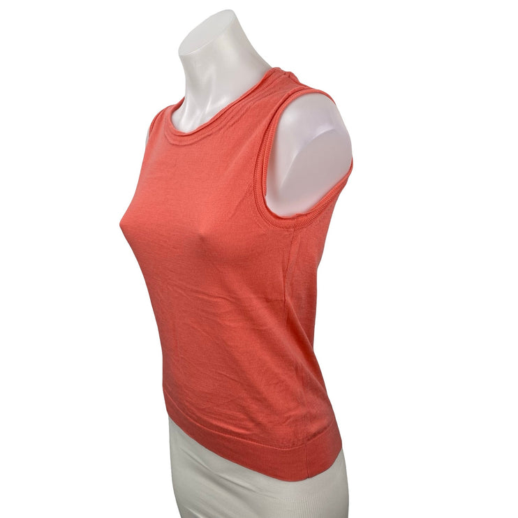 Banana Republic Coral 100% Merino Wool Sleeveless Knit Tank Sweater Top Size S