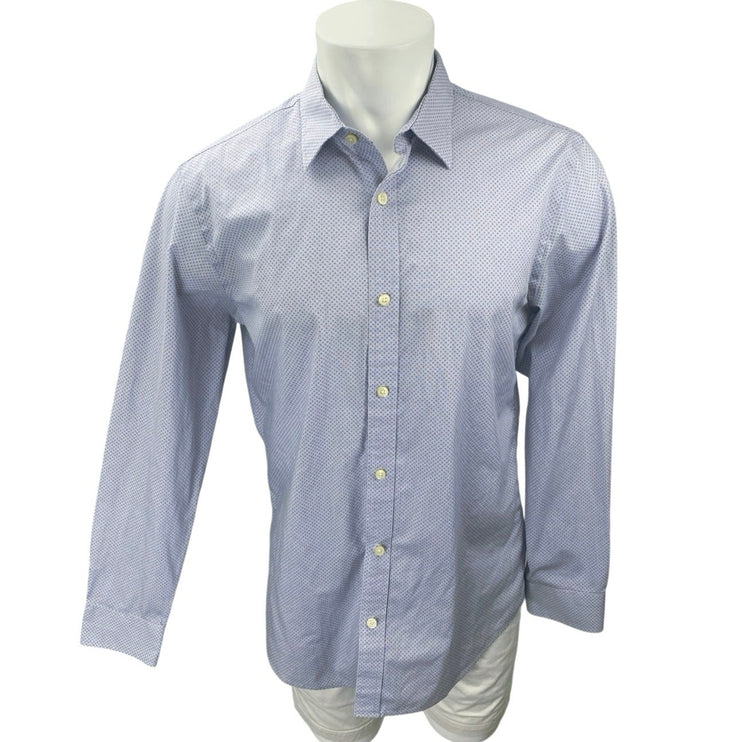 Banana Republic Blue Non-Iron Tailored Slim Fit Long Sleeve Button Down Shirt L