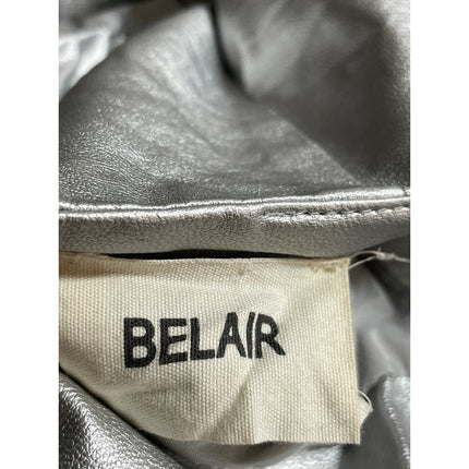 Bel Air Jackson Women's Silver Metallic High Waisted Pencil Mini Skirt Size S/M