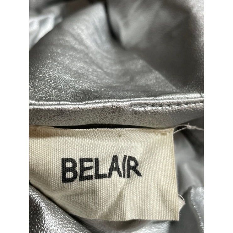 Bel Air Jackson Women's Silver Metallic High Waisted Pencil Mini Skirt Size S/M