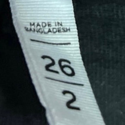 Ann Taylor Loft Black High Rise Velvet Velour Straight Denim Jeans Pants Size 26