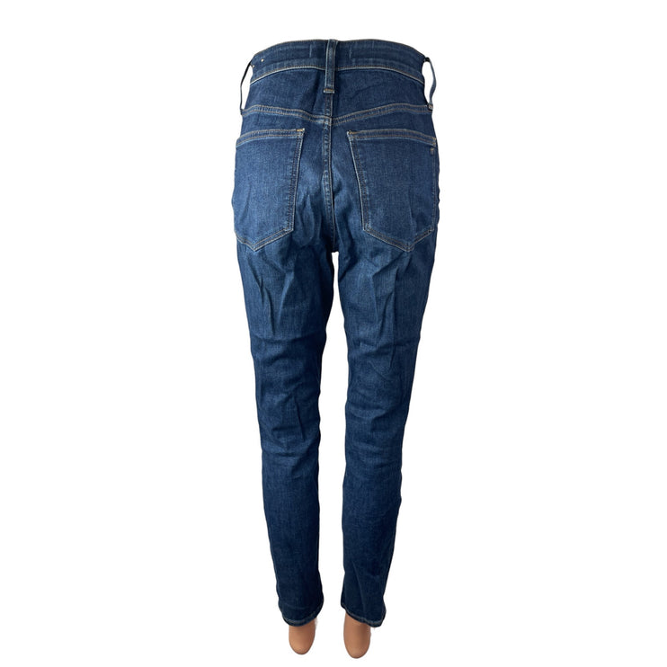 Madewell Women's Medium Blue Wash High Rise Skinny Tapered Denim Jeans Pants 27