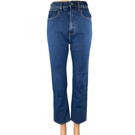 NEW Abercrombie & Fitch The Ankle Straight Women's Blue High Rise Denim Jeans 26