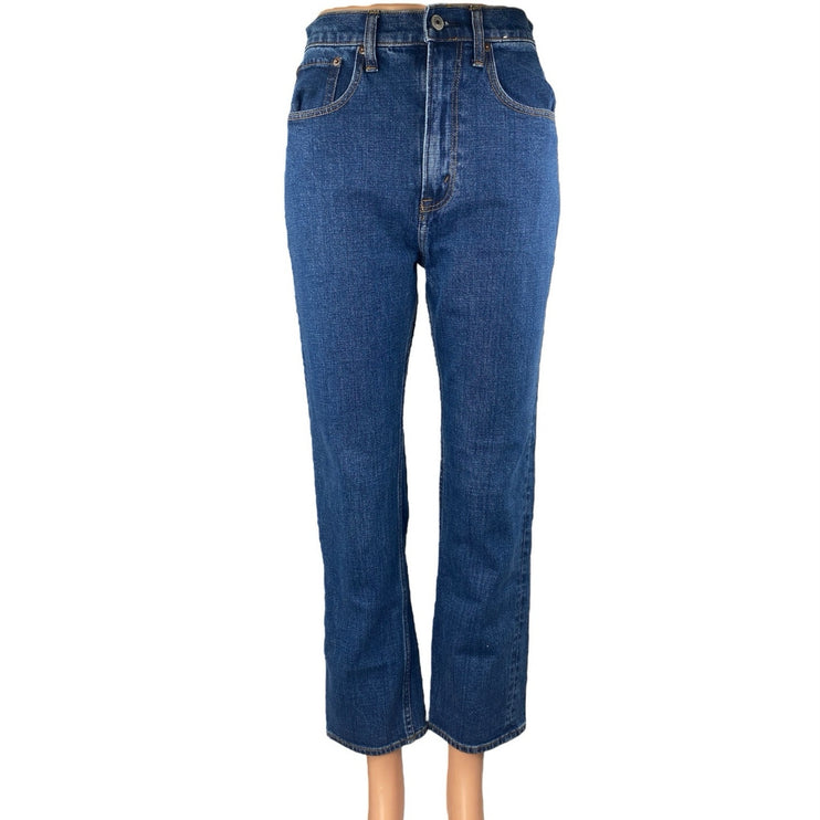 NEW Abercrombie & Fitch The Ankle Straight Women's Blue High Rise Denim Jeans 26