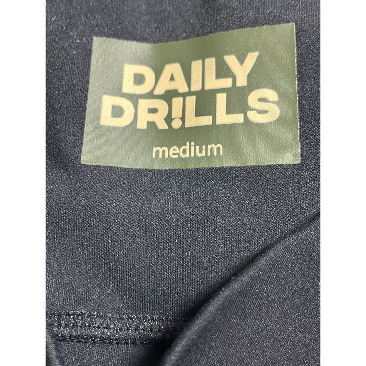 Daily Drills Black High Rise Yoga Workout Running Athletic Leggings Pants Size M