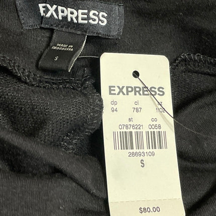 NEW Express Women's Black Long Sleeve Mock Neck Pullover Mini Shift Dress Size S