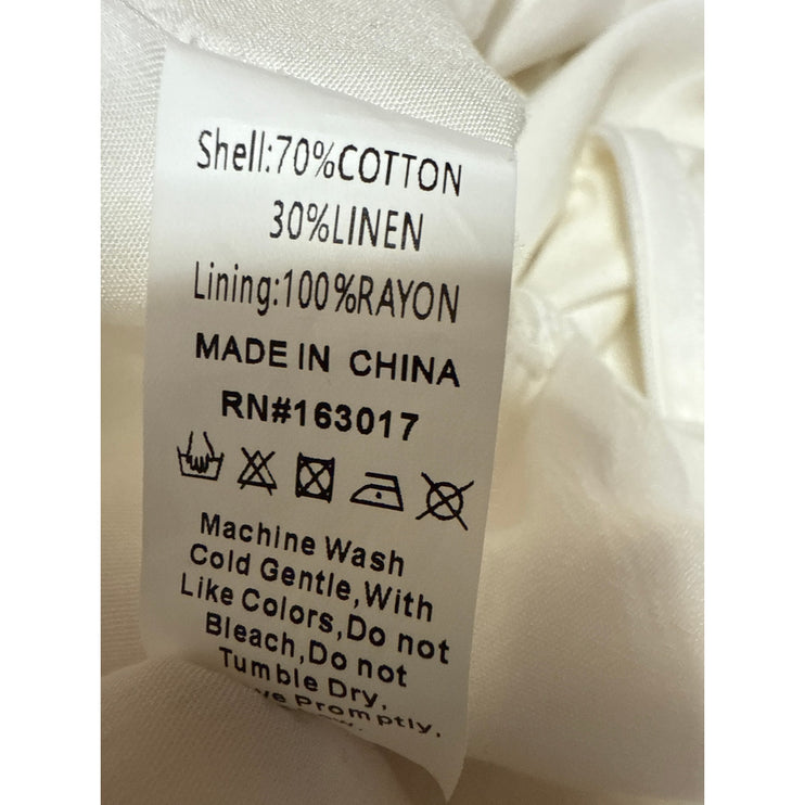 Princess Polly White Sleeveless Cutout Waist Crew Neck Mini Sheath Dress Size 2