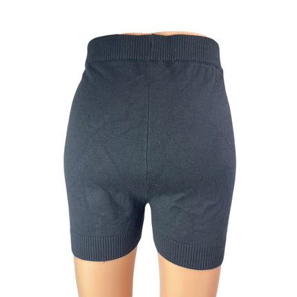 Princess Polly Black High Rise Shapewear Athletic Activewear Biker Shorts Sz M/L