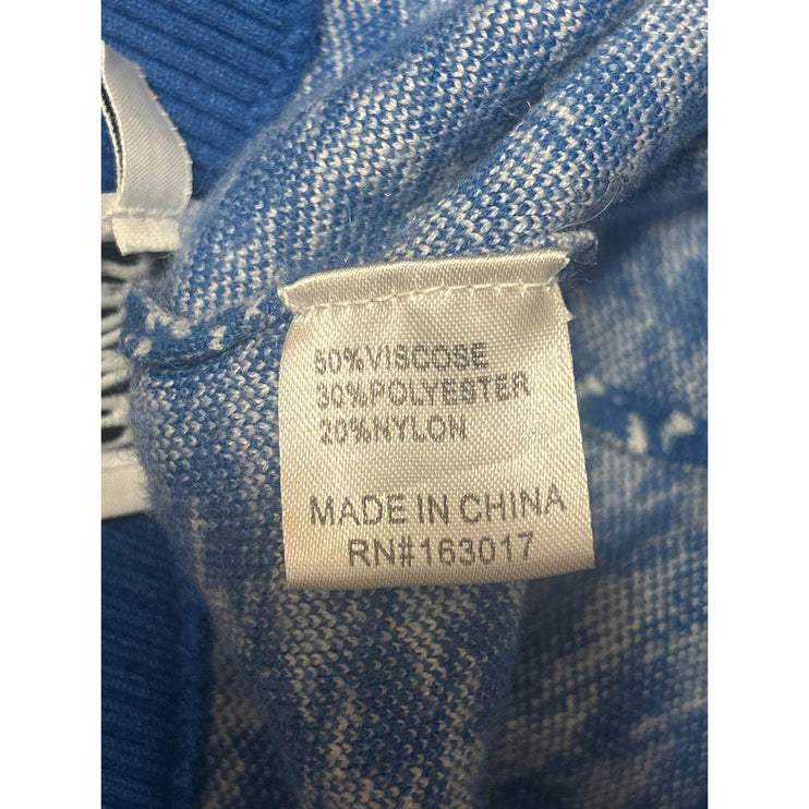 Princess Polly Blue Houndstooth Gingham High Waist Knit Biker Shorts Size S/M