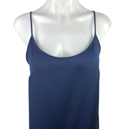 J.Crew Blue Silky Satin Sleeveless Cami Camisole Midi Maxi Slip Tank Dress Sz S