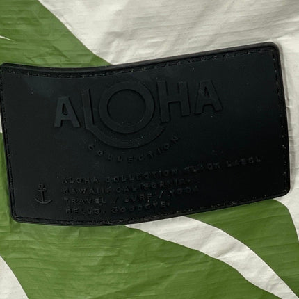 Aloha Collection White Green Leaf Tropical Summer Shoulder Tote Handbag Size OS