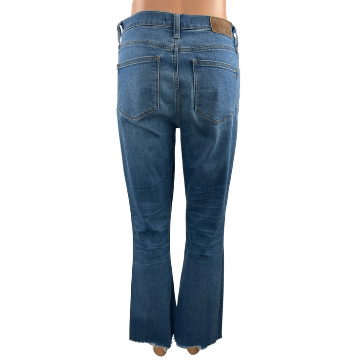Madewell Cali Demi-Boot Women's Blue Cropped Bootcut Flare Denim Jeans Pants M