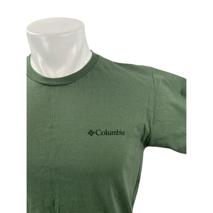 Columbia Men's Green Short Sleeve Graphic Print Outdoor T Shirt Tee Top Size M