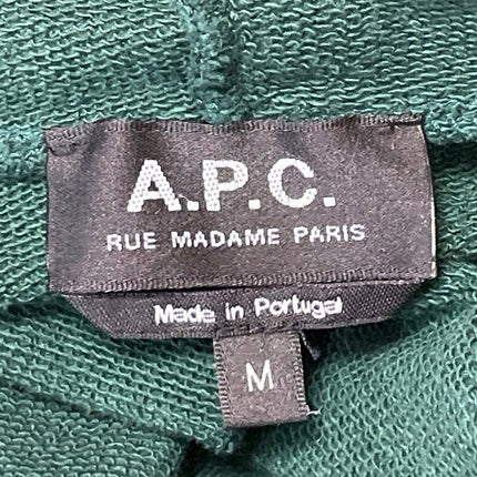 A.P.C Womens Green Long Sleeve Hoodie Hooded Pullover Sweater Sweatshirt Top M