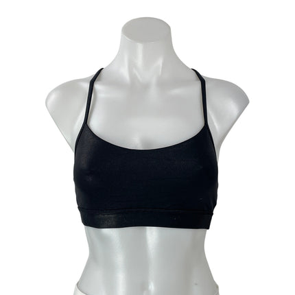 Bundle of 2 Lululemon Black Teal Strappy Yoga Athletic Sports Bra Crop Top Sz S