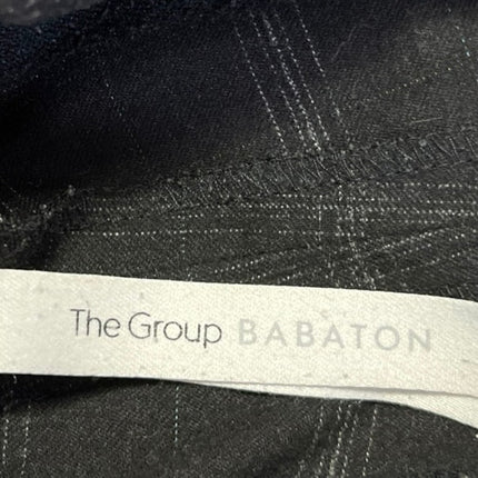 Aritzia The Group Babaton Black Plaid Tartan Straight Cropped Trousers Pants XS