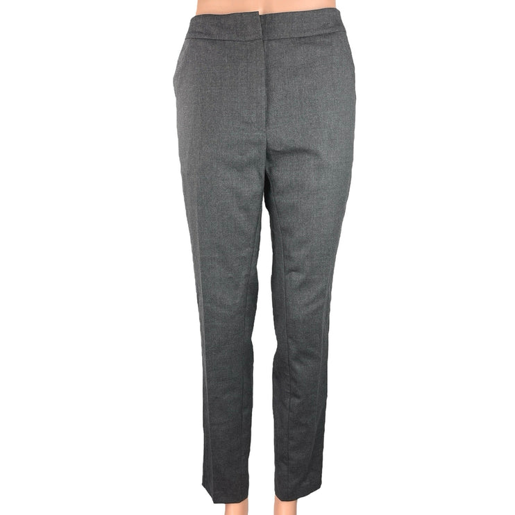 Paul Stuart Women's Gray Mid Rise Flat Front Tapered Leg Career Dress Pant Sz XL